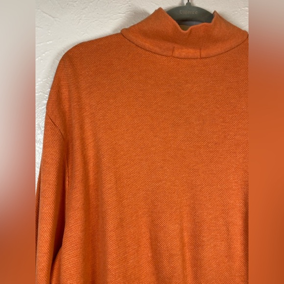 Polo Ralph Lauren Mens 1/4 Zip Sweater Size XL Orange Pony Long Sleeve - Picture 7 of 16